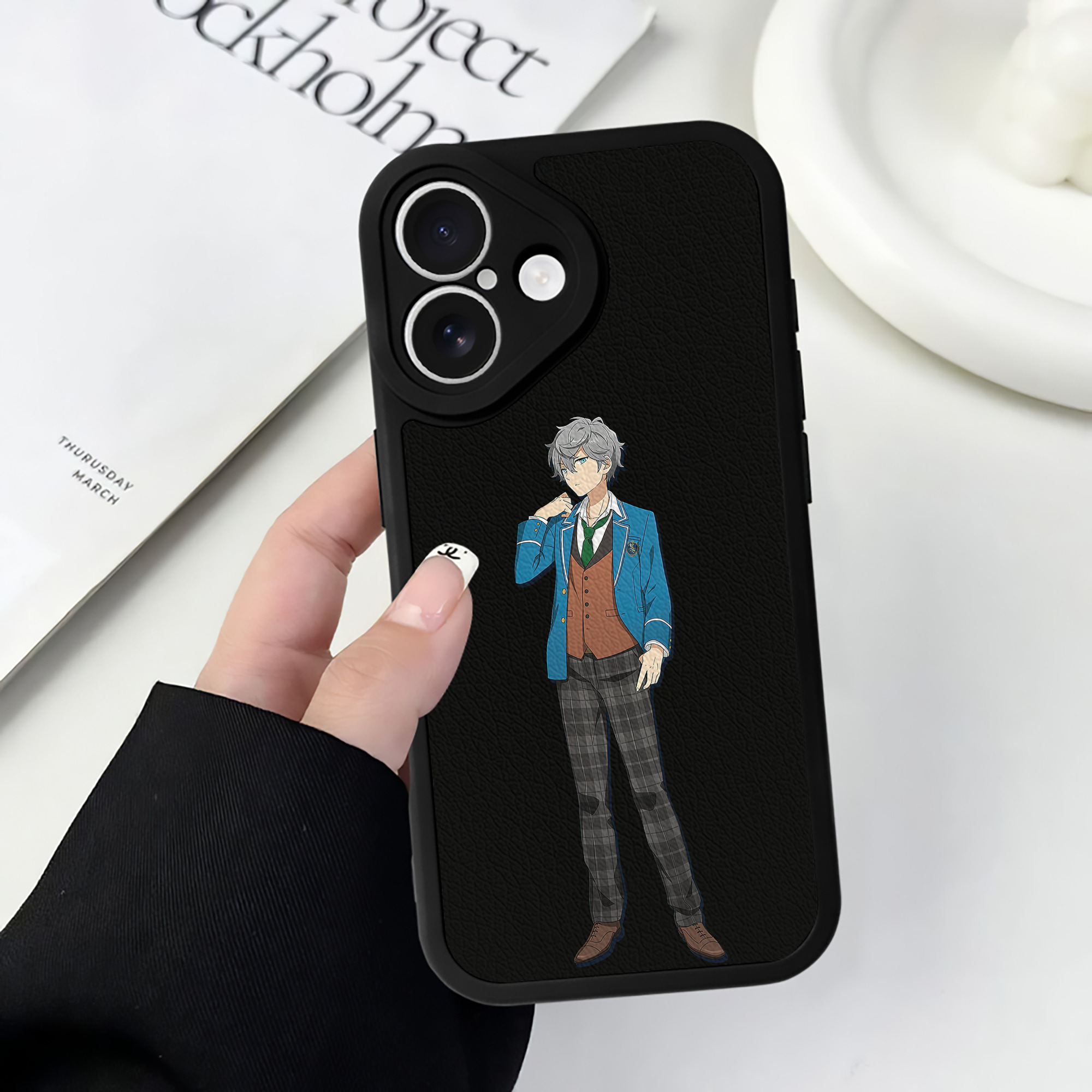 （画像用） あんさんぶるスターズ! Ensemble Stars 【iPhone 16シリーズ対応】シリコンスマホケース（レザー調） 材質：シリコン